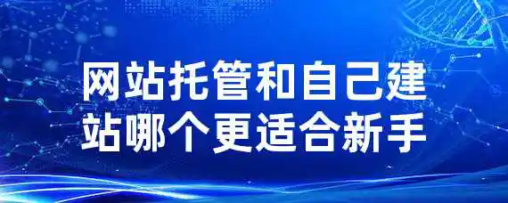 网站托管和自己建站哪个更适合新手？