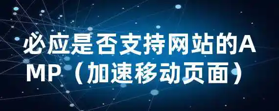 必应是否支持网站的AMP（加速移动页面）？