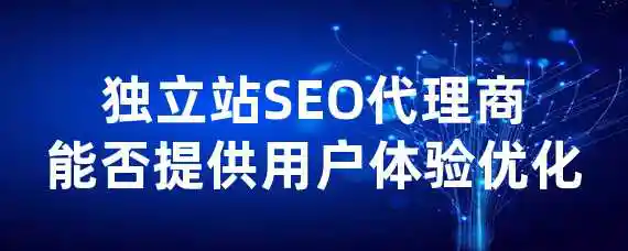 独立站SEO代理商能否提供用户体验优化？