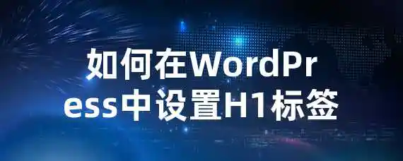 如何在WordPress中设置H1标签？