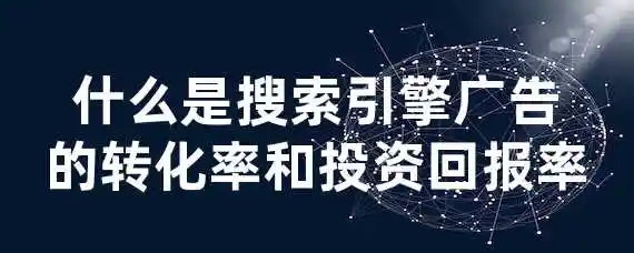 什么是搜索引擎广告的转化率和投资回报率？