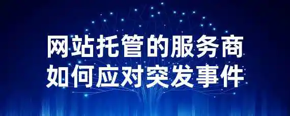 网站托管的服务商如何应对突发事件？