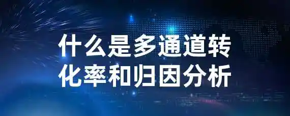 什么是多通道转化率和归因分析？