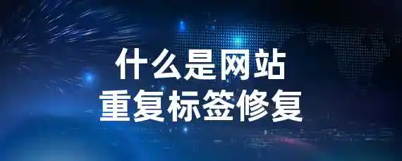 什么是网站重复标签修复？