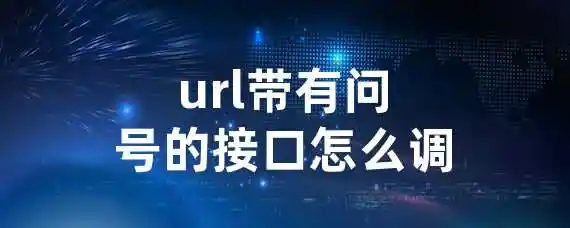 url带有问号的接口怎么调