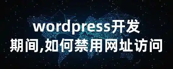 wordpress开发期间,如何禁用网址访问