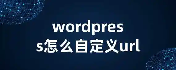 wordpress怎么自定义url