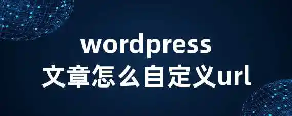 WordPress文章如何自定义URL