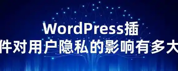  WordPress插件对用户隐私的影响有多大？