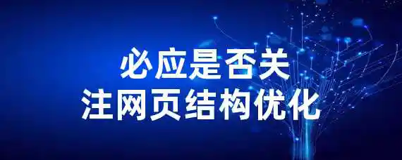  必应是否关注网页结构优化？