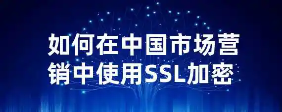  如何在中国市场营销中使用SSL加密？